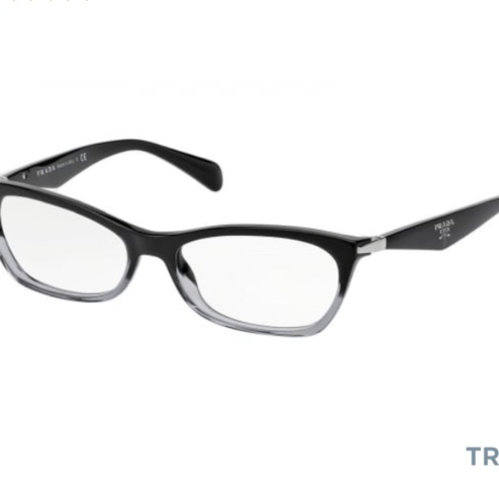 Prada VPR 15P Frame. Great condition. Black/Crystal ombré color. Size 53/16/135